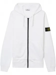 Флисовое худи Stone Island, белый