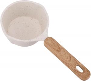 Сотейник Luqeeg с антипригарным покрытием для молока 250 мл, белый