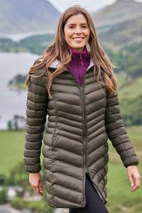 Женское длинное утепленное пальто флоренция Mountain Warehouse, зеленый