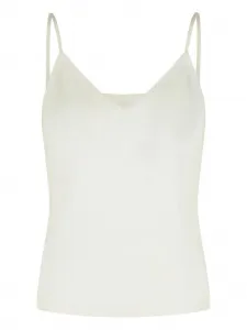 Кашемировый топ на бретелях с плетеными лямками Lisa Yang, нейтральный