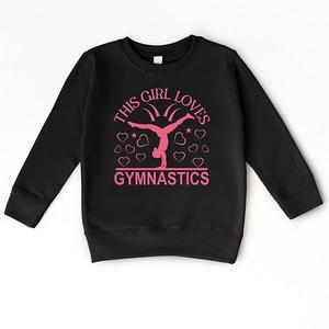 Толстовка для девочки This girl loves gymnastics The Juniper Shop, Black