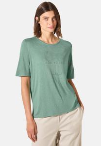 Футболка с принтом LOOK Cecil, металлик зеленый