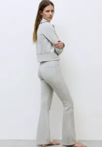 Расклешенные брюки Pull&Bear, Light Grey