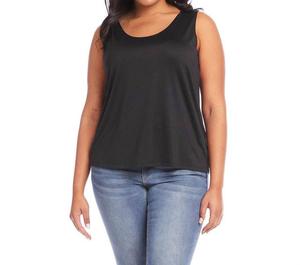 Топ Scoop Tank - Plus In черный Karen Kane, черный