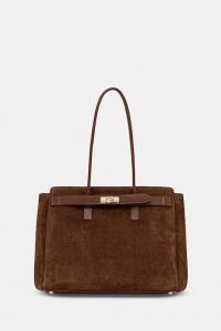 Замшевая сумка Answear.LAB, коричневый
