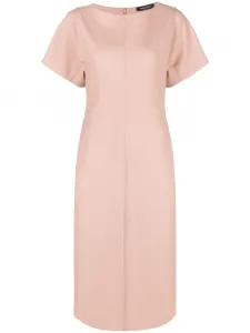 Платье с круглым вырезом и короткими рукавами Fabiana Filippi, нейтральный