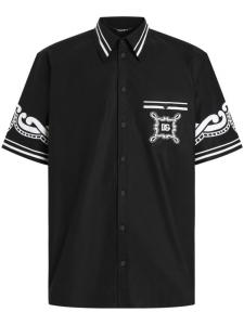 Рубашка из поплина с принтом Dolce & Gabbana, черный