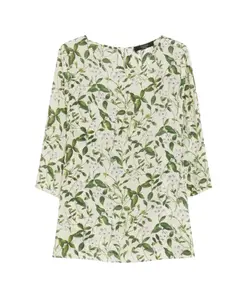Блузка в спортивном стиле из шелка с цветочным принтом. Max Mara, мультиколор