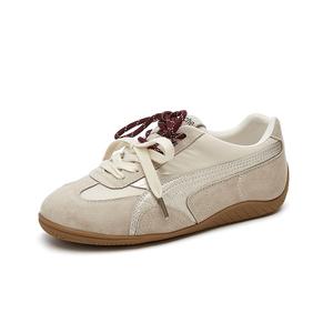 Низкие женские скейтерские кеды QUICHESHOES, бежевый