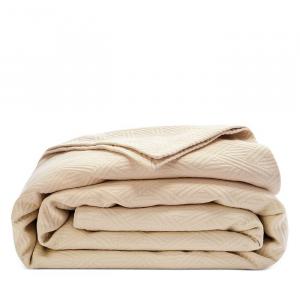 Покрывало Frette Cotton Geometrics, размер Queen, слоновая кость/кремовый