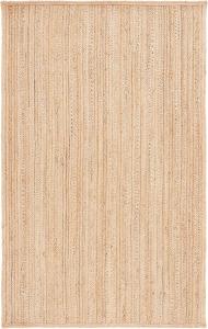 Ковер SAFAVIEH, 92 x 153 см, Natural Fiber Collection, Natural & Grey, ручной работы из джута, узор шеврон с бахромой, идеально для гостиной, спальни, столовой (NF840F-3)