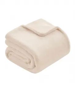 Однотонный плед из искусственного меха, 127 x 178 см Jessica Simpson, сливочный