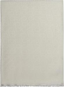 Женская пашмина с монограммой и логотипом Calvin Klein, с бахромой из ресниц, Eggshell