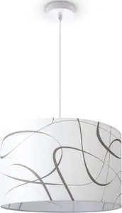 Подвесной светильник Paco Home Hugo Tribal, белый / серый
