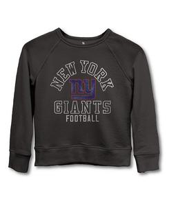 Флокированная толстовка унисекс NFL New York Giants с принтом реглан - Little Kid, Big Kid Junk Food Clothing, черный