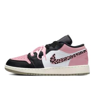 Jordan Air 1 Pink Leopard Seal из искусственной кожи, кожаные, нескользящие, устойчивые к истиранию, низкие