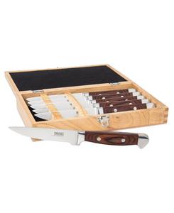 Набор из 6 ножей для стейка из паккавуда в коробке Viking, красный