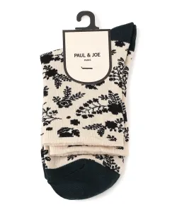 (W) PAUL & JOE/Paul & Joe Акриловые шерстяные двухцветные носки с цветочным узором, низкие, средней высоты