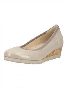 Gabor Туфли-лодочки из бежевой лакированной кожи