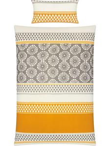 Двустороннее постельное белье из тонкой фланели цвета карри-серого цвета Erwin Müller, 135x220 см (40x80 см)