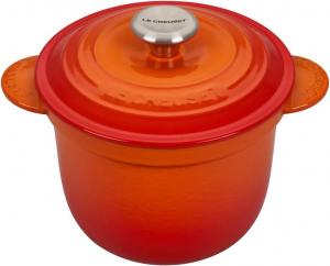 Чугунная кастрюля Le CreusetEvery с керамической крышкой, 18 см, 2 литра, красный цвет