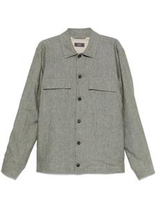 Peserico меланжевая куртка-рубашка, серый