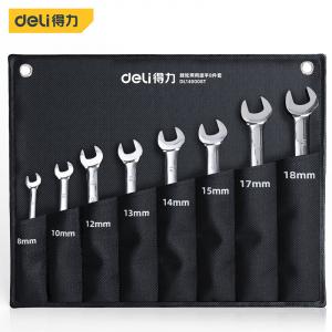Набор быстрых ключей двойного назначения Deli из 8 предметов, 8-18 мм, тупой ключ, рожковый ключ для цветов сливы DL140008T