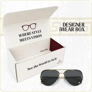 Солнцезащитные очки-авиаторы Versace VE2231 для женщин + комплект с аксессуарами, Gold / Dark Grey