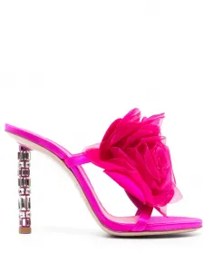 Мюли с вышивкой Le Silla, розовый