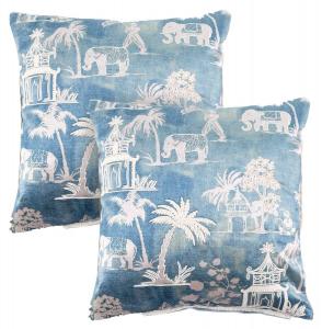 Декоративная подушка Moycor Delhi 245 2er set, синий - текстиль - 45 x 45 x 10 см