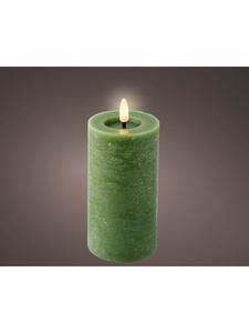 Lumineo Светодиодная восковая свеча 15 x 7 см, работающая от батареек, зеленого цвета
