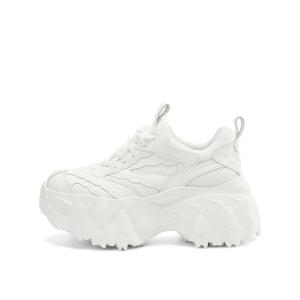 Rosa Bianca Женские легкие низкие кроссовки на платформе для увеличения роста с овечьей стелькой белого цвета, цвет White Sheepskin Insole