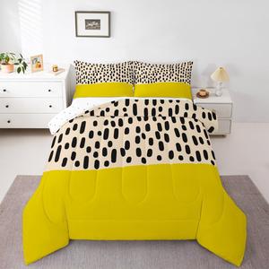 Erosebridal Желто-бежевое одеяло в стиле пэчворк, современный абстрактный дизайн для детей и взрослых, бохо с геометрическим узором, всесезонное, Yellow