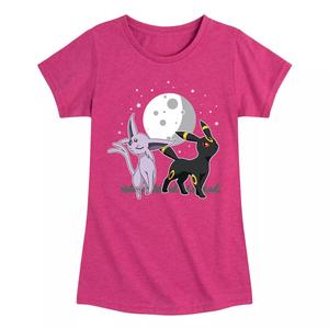 Футболка с рисунком Pokemon Espeon Umbreon для девочек 7–16 лет Licensed Character, розовый