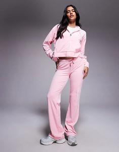 Велюровые спортивные брюки Juicy Couture в сочном розовом цвете