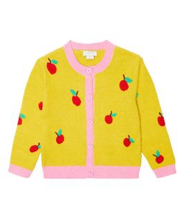 Кардиган из смесового хлопка с техникой интарсия Stella McCartney Kids, Multicolor