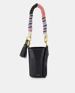 Сумка с ручкой из цепочек и кисточками Tintoretto, черный