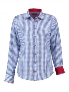 Традиционная блузка Prigmi светло-голубого/синего цвета OS-Trachten