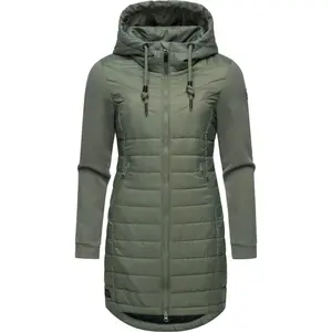 Стеганое пальто Ragwear "Lucinda Long", пальто из современного микса материалов с капюшоном, зеленый
