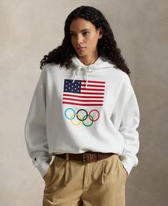 Женская флисовая толстовка сборной США Polo Ralph Lauren, White