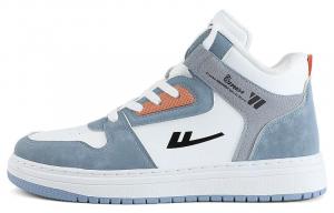 Кроссовки WARRIOR Skateboarding Shoes Men High-top Blue, оранжевый