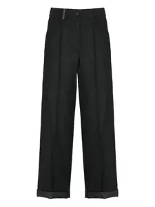 Плиссированные брюки Peserico, серый