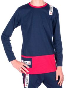 Рубашка с длинными рукавами темно-синего цвета BEZLIT