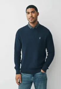 Классический крой, клетчатый оксфордский джемпер-накидка Next, Navy Blue Gingham Stag