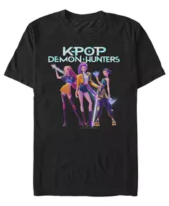 Мужская футболка K-Pop Demon Hunters Hero Group Fifth Sun, черный