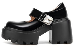 Туфли Мэри Джейн на массивном каблуке 9,5 см MIO, черные