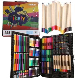 Большой набор для творчества, мелки, маркеры, краски Little Artist 258El Import ProNice