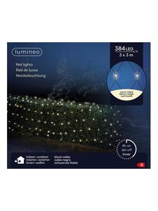 Lumineo Сетевое освещение, 384 светодиода, 3 x 3 м, черный кабель, теплый белый свет