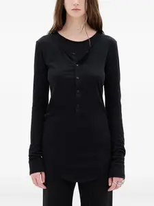 Лонгслив Vero на пуговицах спереди Ann Demeulemeester, черный