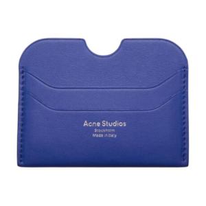Женский синий кардхолдер из мягкой телячьей кожи Acne Studios